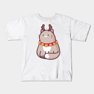 Reindeer Cat Kids T-Shirt